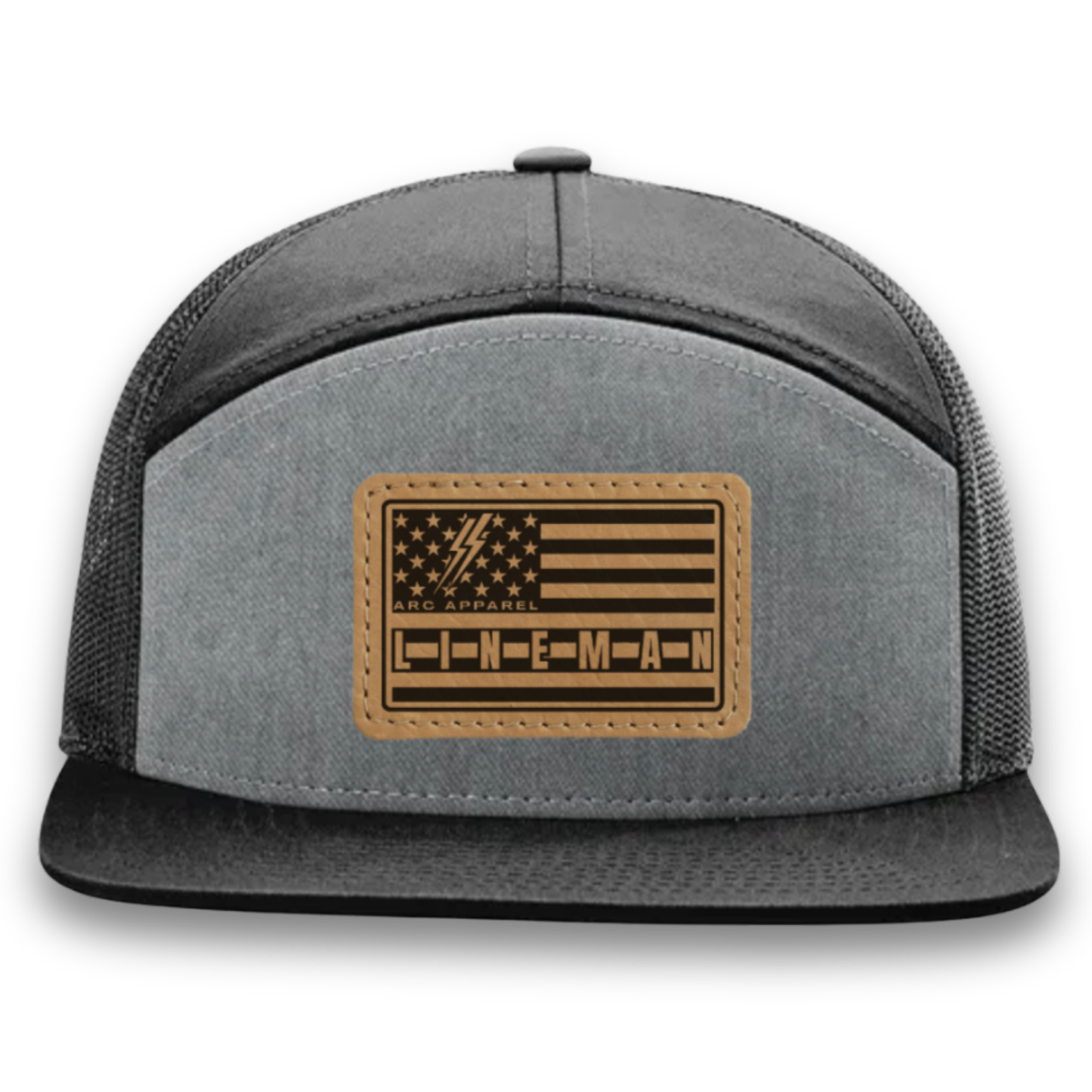 Heather Grey & Black with Flag Patch