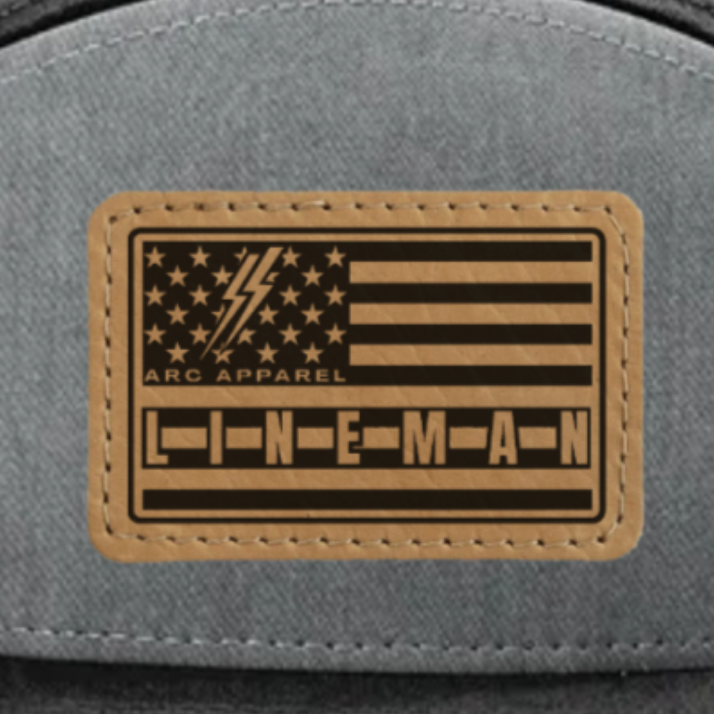 Heather Grey & Black with Flag Patch