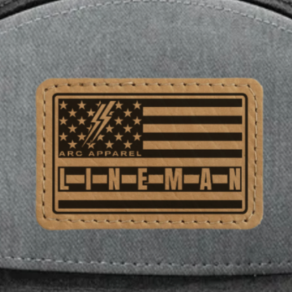 Heather Grey & Black with Flag Patch