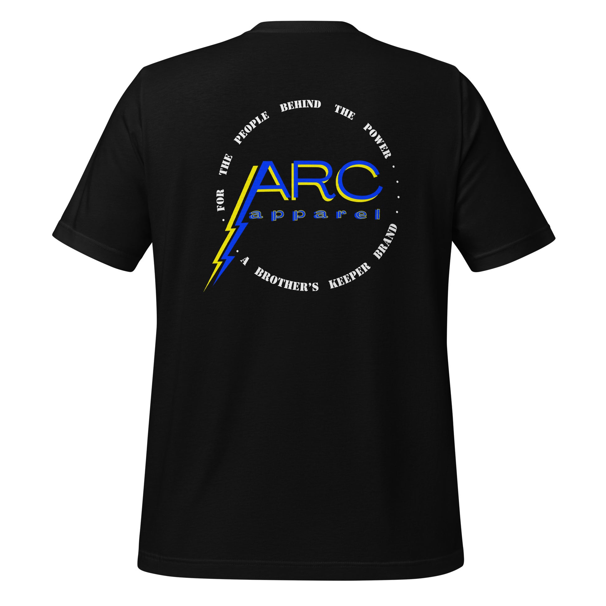 Black arc apparel lineman and electrician shirt. ARC Apparel logo on back. 