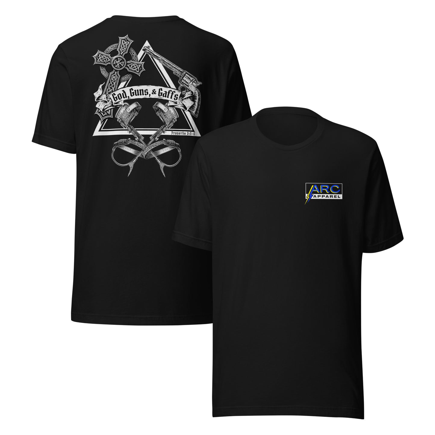 God, Guns, & Gaffs Lineman Shirt